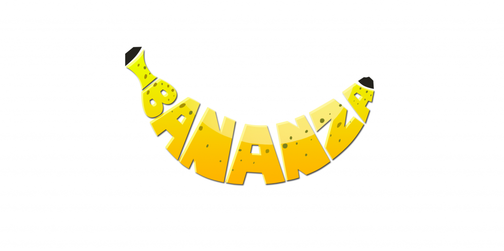 Бананзе игра. Банан надпись. Бонанза наклейки. Bonanza наклейка на банан. Bonanza logo vector.