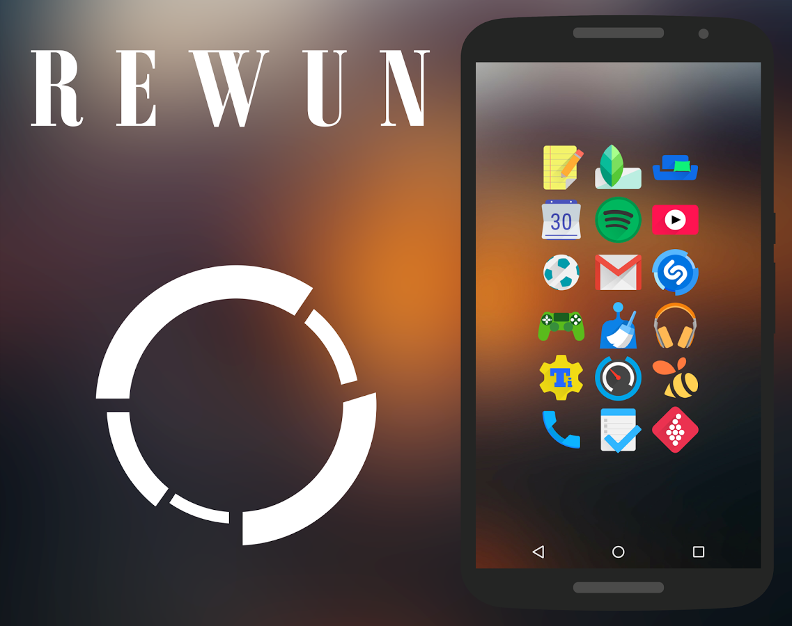 Rewun — Icon Pack — сделать свой гаджет уникальным