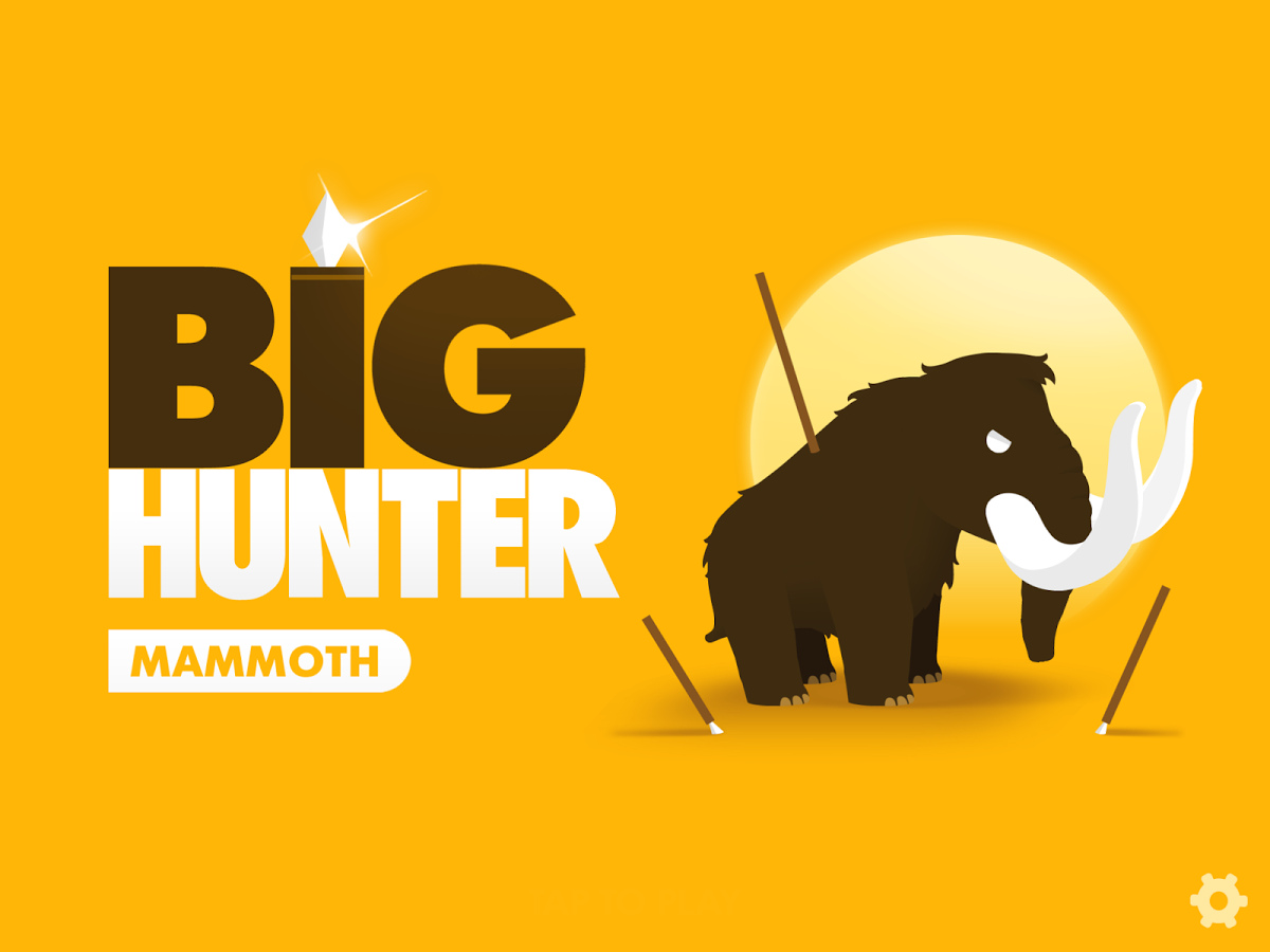 Big Hunter - Открыта охота на мамонтов. Метко кидайте копья в мамонта что бы прокормить свое племя.
