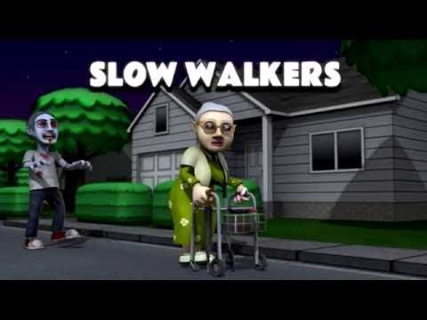 Slow Walkers — Спасите старушку от страшных зомби и помогите пройти её все испытания.