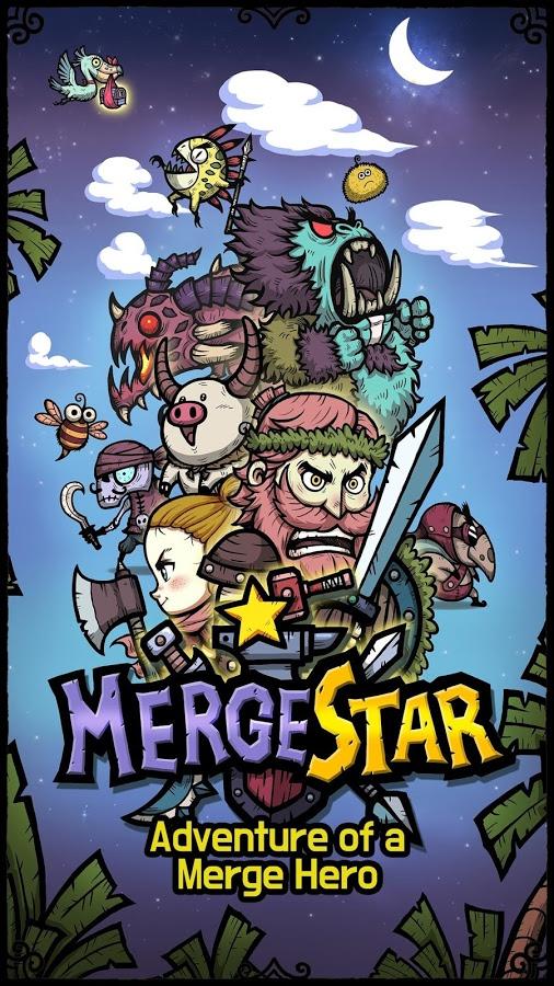 Merge Star : Adventure of a Merge Hero — Аркадная головоломка с элементами ролевки и три в ряд.