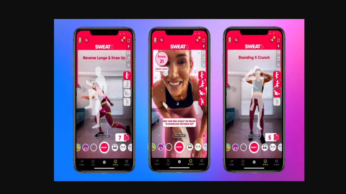 Фитнес AR-линза в SNAPCHAT