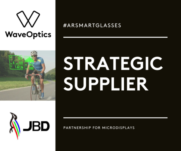 WaveOptics объявила о стратегических отношениях поставщика с Jade Bird Display (JBD) для микродисплеев MicroLED