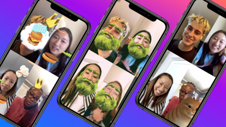 Facebook объявляет о новой функции «Group Effects» для многопользовательской AR во время видеозвонков в Messenger