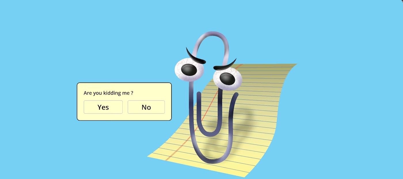 Легендарная скрепка Clippy из Windows получила неожиданную интерпретацию