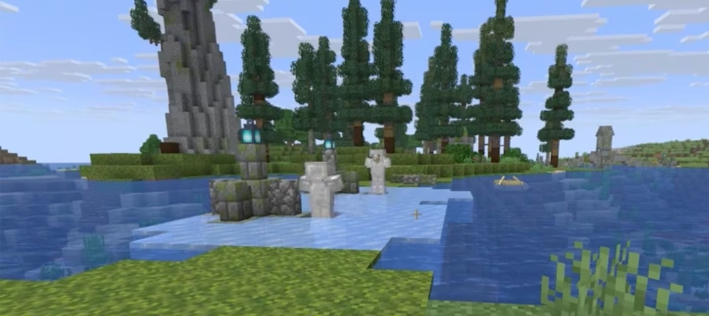 Игрок Minecraft создал автоматический ледяной мост с помощью манекенов