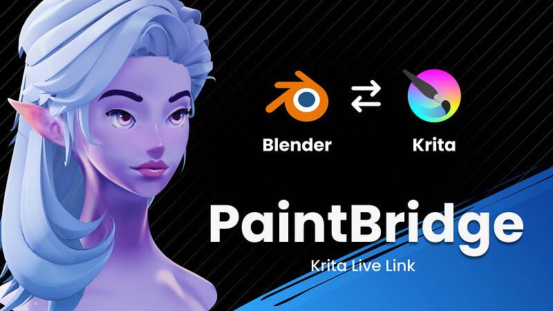 PaintBridge verbindet Blender und Krita, um Texturen direkt auf dem Modell zu malen