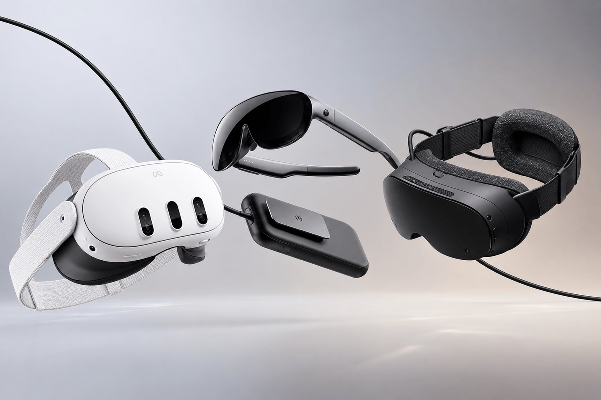Meta VR Glasses, Quest 3 и Steam Frame: сравнение характеристик и сценариев использования