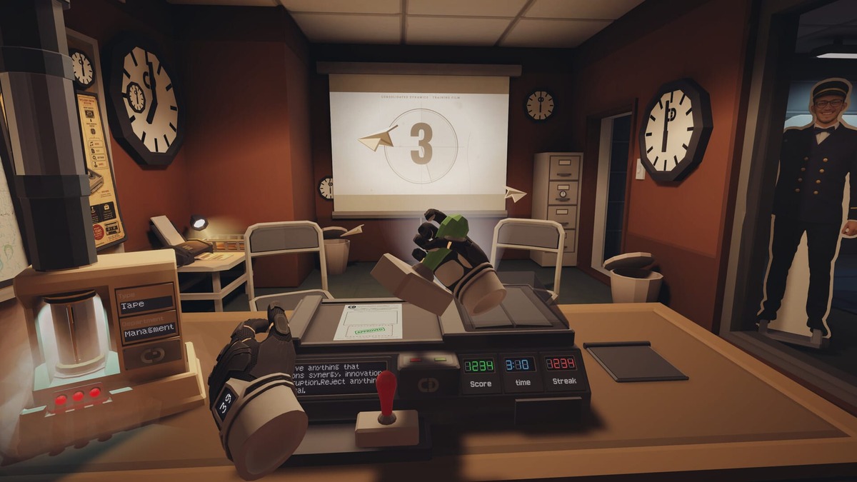 Good Morning [Employee Name] VR: ein sitzender psychologischer Thriller in einem Büro der 1960er