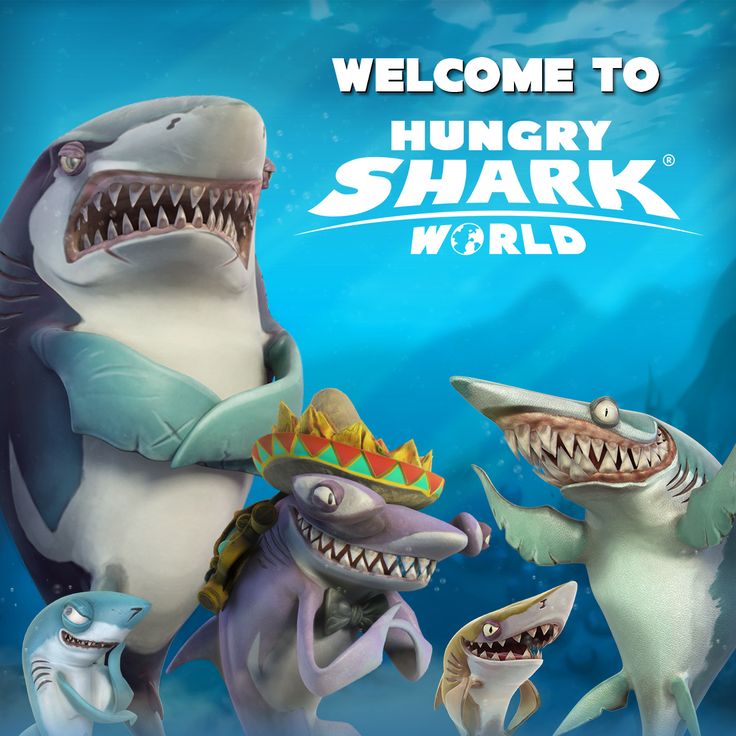 Hungry Shark World - Управляйте голодными акулами, которые поглощают всё на своём пути.